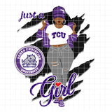 Texas Christian University "Just A Girl" (SVG/PNG)
