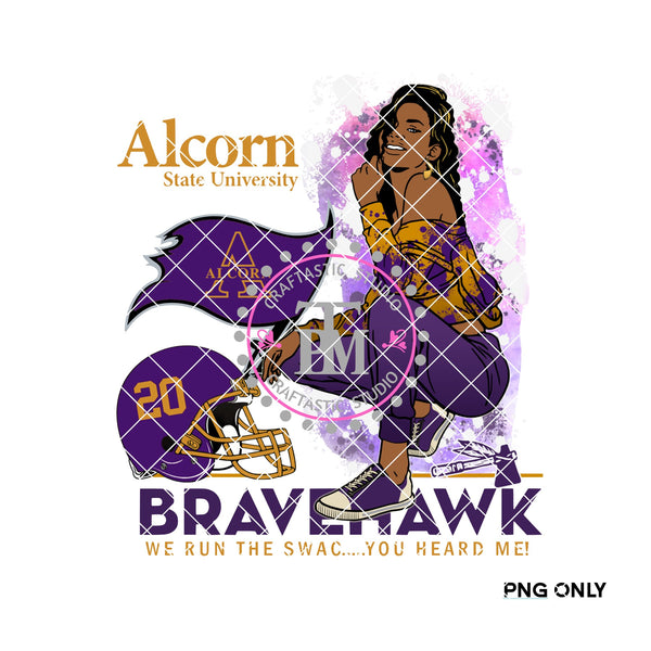 HBCU Alcorn State University Girl  (PNG ONLY)