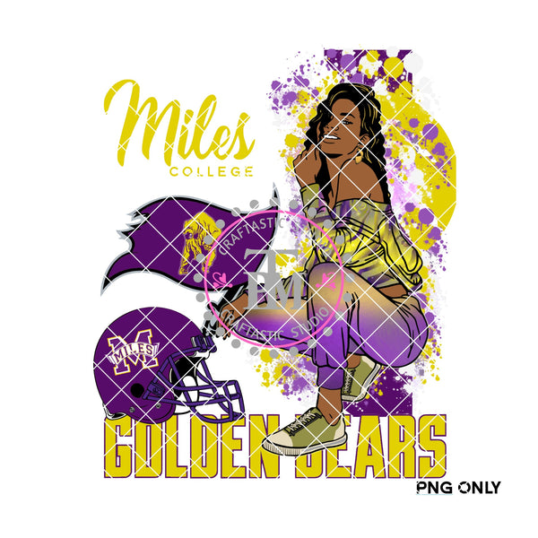 HBCU Miles College Girl  (PNG ONLY)