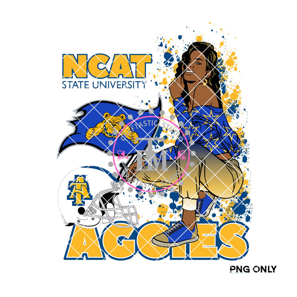 HBCU NC A&T State University Girl  (PNG ONLY)