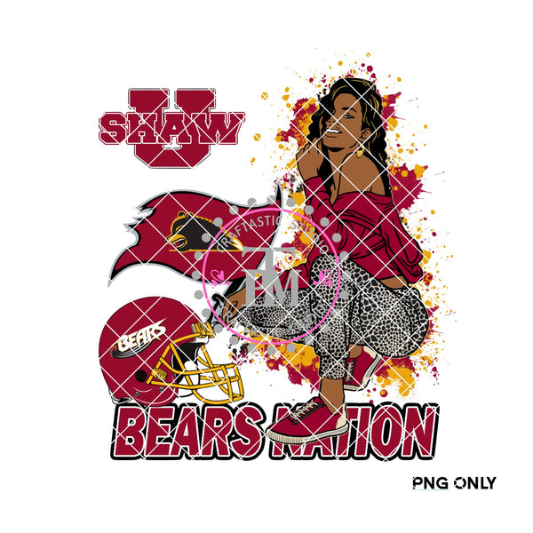 HBCU Shaw University Girl (PNG ONLY)