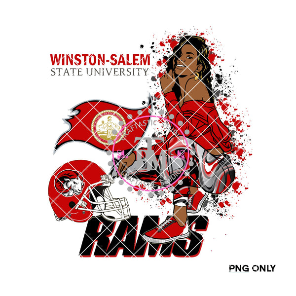 HBCU Winston-Salem State University Girl (PNG ONLY)