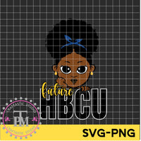 Peek A Boo Future HBCU Girl Afro Puff (SVG/PNG)