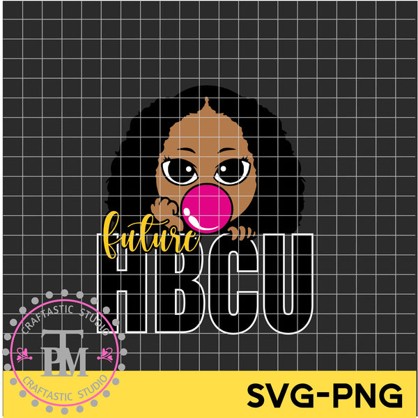 Peek A Boo Future HBCU Kid Bubble Gum (SVG/PNG)