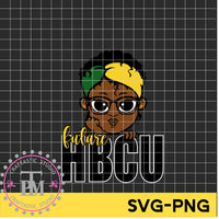 Peek A Boo Future HBCU Girl with Glasses (SVG/PNG)