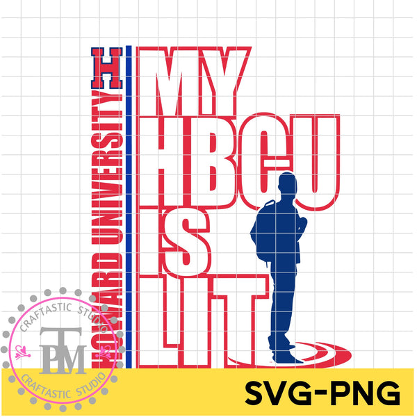 Male Backpack my HBCU is LIT "Howard University" (SVG/PNG)