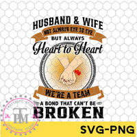 Husband & Wife Heart to Heart Hands Gold (SVG/PNG)