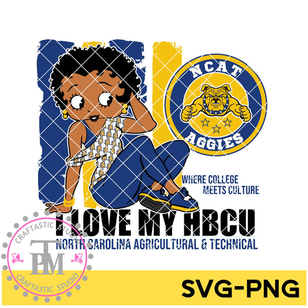 I Love My HBCU NCAT (SVG/PNG)