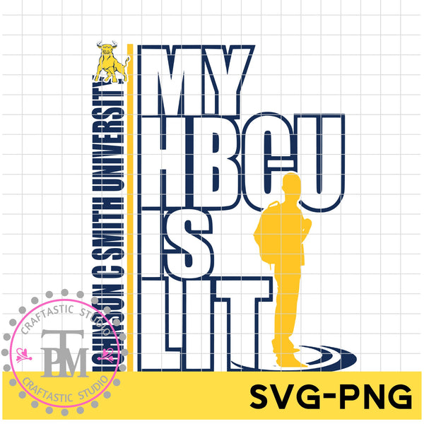 Male Backpack my HBCU is LIT "Johnson C Smith University" (SVG/PNG)