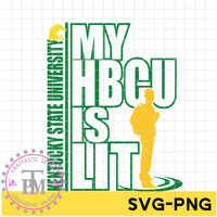 Male Backpack my HBCU is LIT "Kentucky State University" (SVG/PNG)