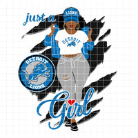 Lions "Just A Girl" (SVG/PNG)