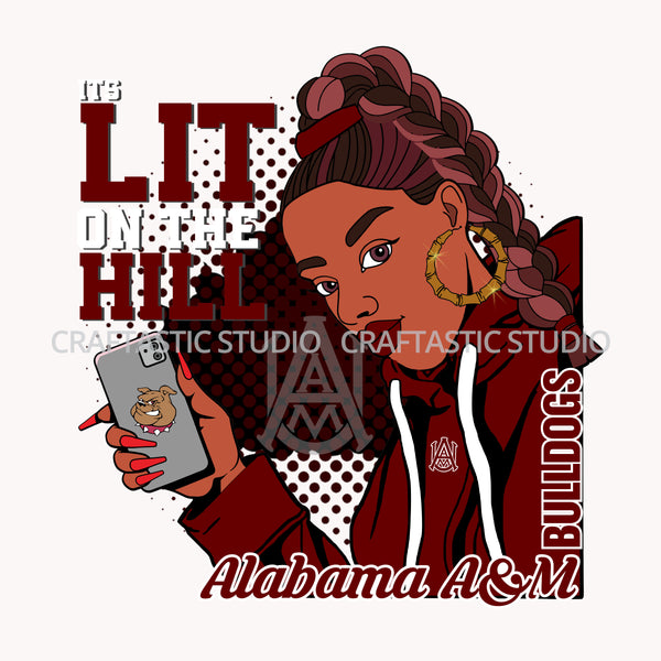 HBCU AAMU Girl Hoodie  (PNG ONLY)