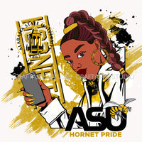 HBCU ASU Girl Hoodie  (PNG ONLY)