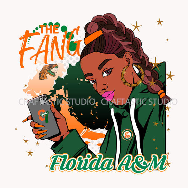 HBCU FAMU Girl Hoodie  (PNG ONLY)