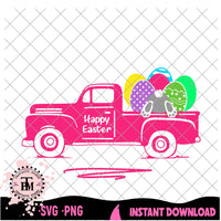 Easter Truck filled with Eggs (SVG/PNG)