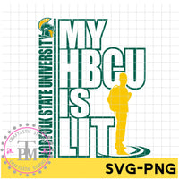 Male Backpack my HBCU is LIT " Norfolk State University" (SVG/PNG)