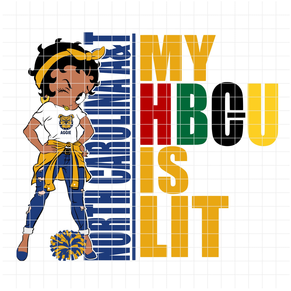 my HBCU is LIT "NC A&T" (SVG/PNG) Craftastic Studio