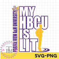 Male Backpack my HBCU is LIT "Prairie View A&M University" (SVG/PNG)