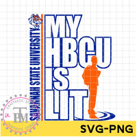 Male Backpack my HBCU is LIT "Savannah State University" (SVG/PNG)