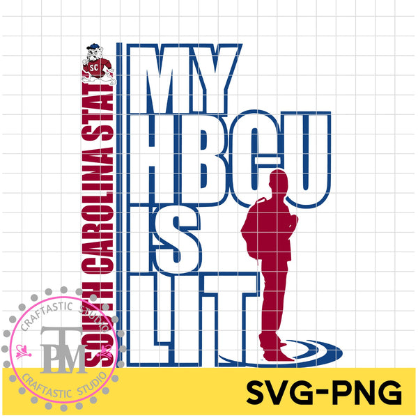 Male Backpack my HBCU is LIT "SC State University" (SVG/PNG)