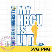 Male Backpack my HBCU is LIT "Southern University" (SVG/PNG)