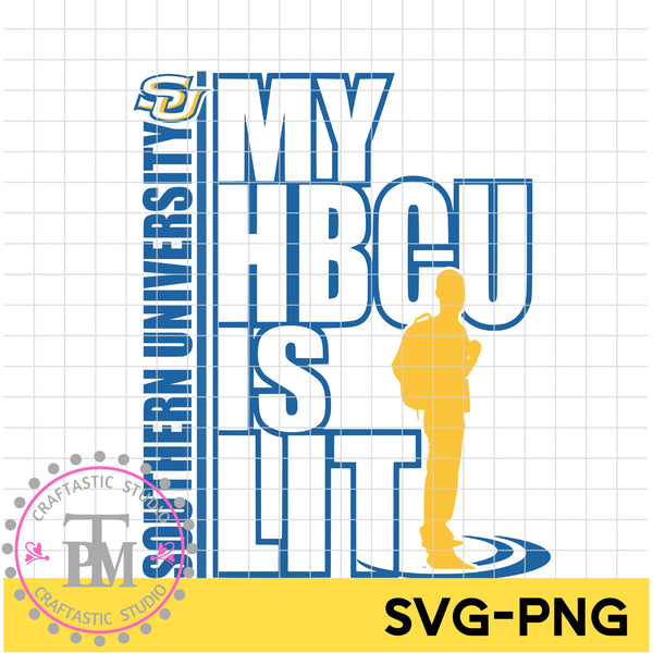 Male Backpack my HBCU is LIT "Southern University" (SVG/PNG)