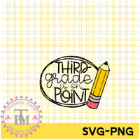 Third Grade Is On Point Bundle (SVG/PNG)