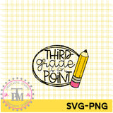 Third Grade Is On Point Bundle (SVG/PNG)