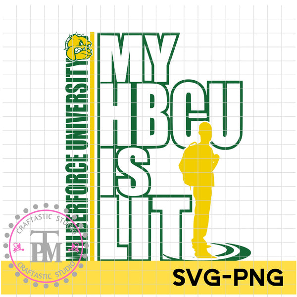 Male Backpack my HBCU is LIT "Wilberforce University" (SVG/PNG)