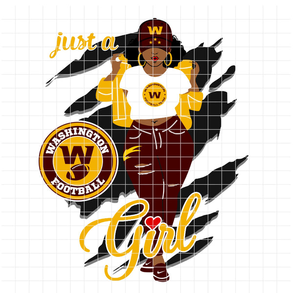 Washington Football "Just A Girl" (SVG/PNG)