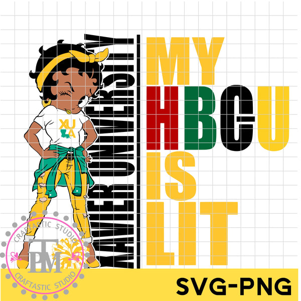 my HBCU is LIT "Xavier University" (SVG/PNG)