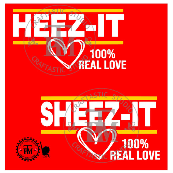 Heez It / Sheez It plus 3 mock ups (SVG/PNG)