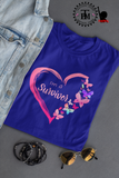 I'm A Survivor Heart Butterflies (Breast Cancer)