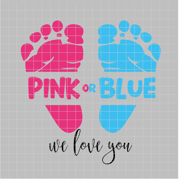 Pink or Blue Feet Gender Reveal (SVG/PNG)